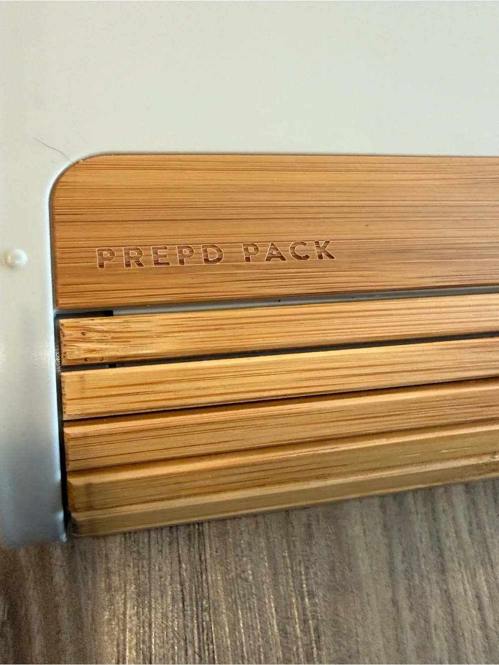 Prepd Pack Portable Cream Bento Lunchbox Set with Blue Accents